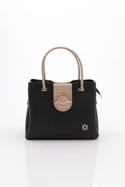 DGN Women's Shoulder and Hand Bag Black-Mink 2112103622