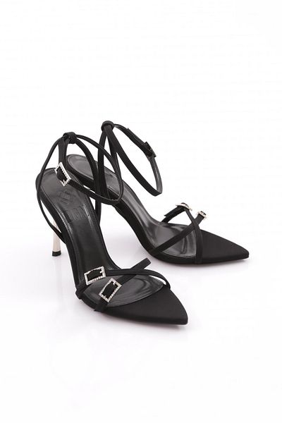 DGN Rochie de seară pentru femei din nubuc negru Pantofi cu toc - 66453481