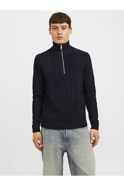 Jack & Jones Viertel-Reißverschluss Einfarbig Viertel-Reißverschluss
