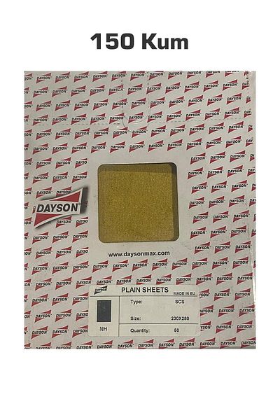 DAYSON Dry Sandpaper 150 Grit 1 Piece Sandpaper Yellow Color (Thickness Thin)