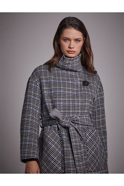 Kayra Premium Wool Double Sided Coat Gray