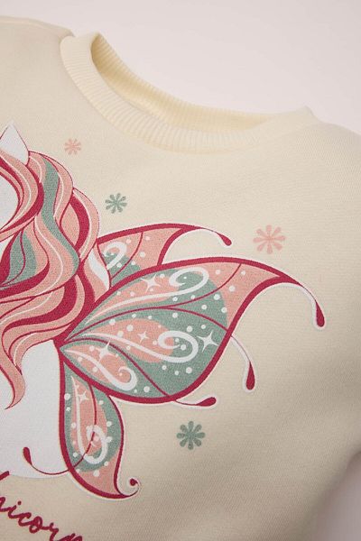 DeFacto Sweatshirt-Kleid für Babys mit Einhorn-Aufdruck – lange Ärmel, dickes Tutu D5621a524wn