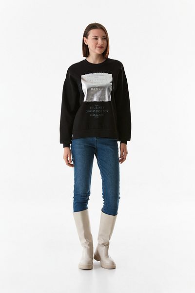 Fulla Moda Mikina s potiskem Crew Neck