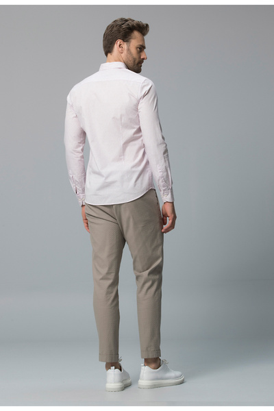 Lufian Adrin Erkek Smart Gömlek Slim Fit Pembe