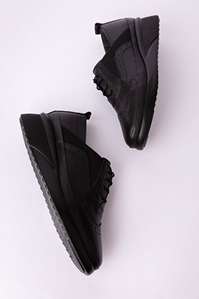 Gondol Hakiki Deri Anatomik Taban Rahat Ayakkabı Elnr.3803 Siyah