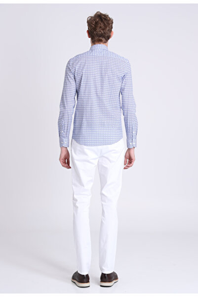 Lufian Seı Erkek Smart Gömlek Slim Fit Sax