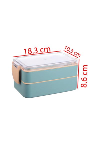 Titiz Plastik Leon Life Fely Two Compartment Feeding Bowl Set - Blue (for Kids)