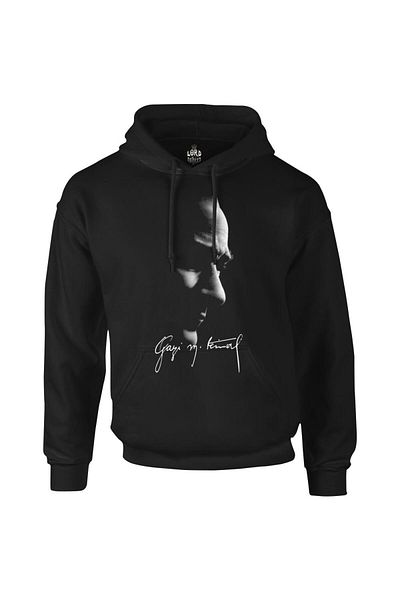Lord T-Shirt Ataturk - Gazi Signature Black Men's Zipperless Hoodie