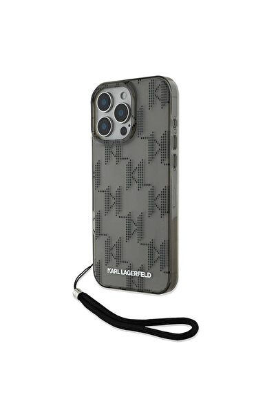 Karl Lagerfeld iPhone 16 Pro Max Kılıf Karl Lagerfeld Lisanslı KL Desenli Say...