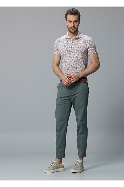 Lufian Gabi Smart Erkek Chino Pantolon Slim Fit Açık Yeşil