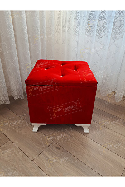 aldagelsin Lüks Sandıklı Tabure Puf 45 x 45 cm