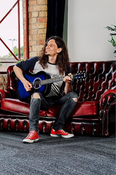 Midex Rg-550bl Pack Kaliteli Mavi 40 Inç Akustik Gitar Seti 4/4 Yetişkin