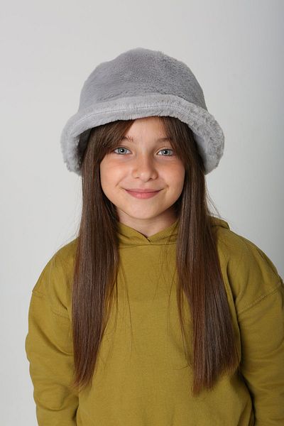 REMSA Gray Plush Bucket Kids Hat - Rkş-Ç-01