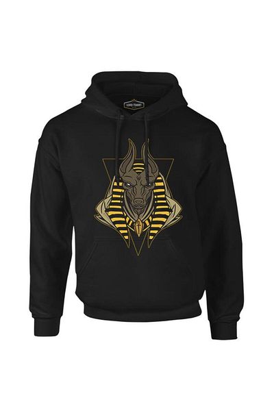 Lord T-Shirt Egyptian God Anubis Black Men's Zipperless Hoodie
