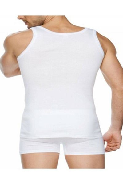 SİERNA Men's White Classic Undershirt