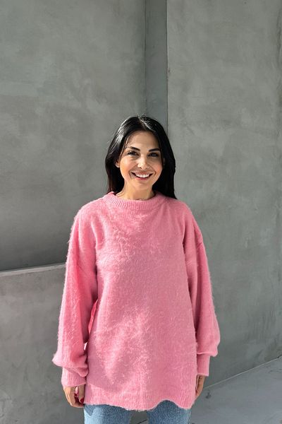 Seda Yalçın Atelier Pink Bearded Basic Sweater