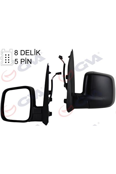 GVA DIŞ DİKİZ AYNASI SOL FIORINO-BIPPER-NEMO 07 ELEKTRİKLİ ISITMALI KONVEKS 5 FİŞ V