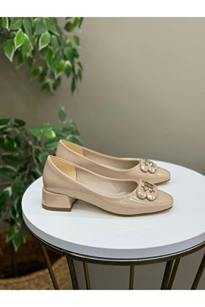 DİVA Diva Beige λουστρίνι Με αγκράφα Γυναικεία casual παπούτσια