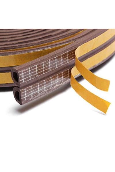Badem10 Yapışkanlı 20x2=40 Metre (KAHVERENGİ) Kapı Pencere Bandı Fitili Soğuk Izolasyon Kauçuk Bantları