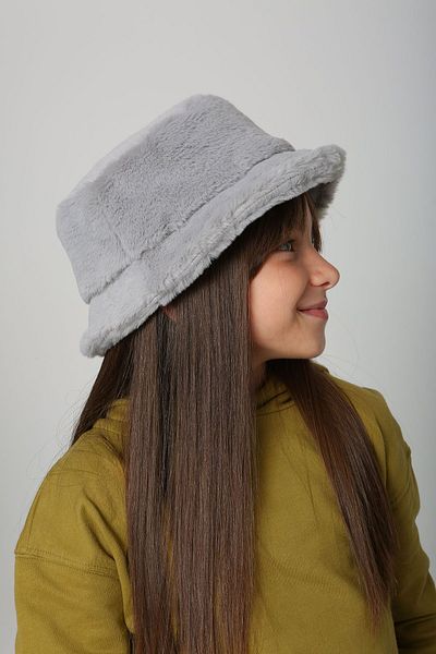 REMSA Gray Plush Bucket Kids Hat - Rkş-Ç-01