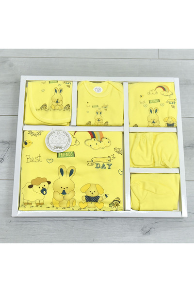 DIDuStore 0-3 AY UNISEX HASTANE ÇIKIŞI SARI KOYUNLU 10LU SET #504ZP-SRI