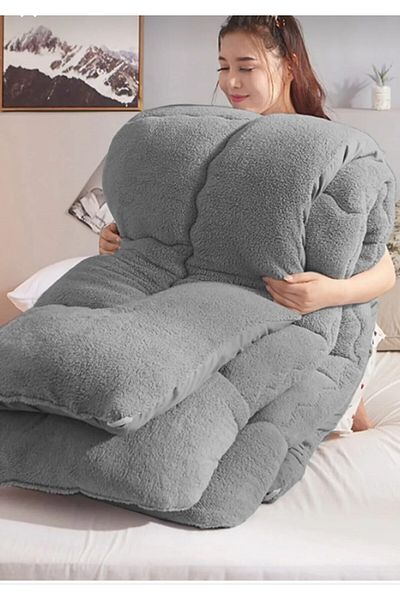 MODELHOME Double Wellsoft Quilt - Luxury Gray, Double Sided, Ultra Soft (195X215)