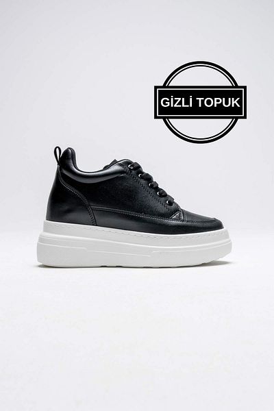TRENDELLA Pantofi sport BT negri cu toc ascuns pentru femei