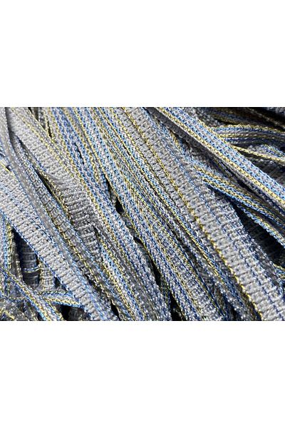 AKÇA TEKSTİL Plain Rope Curtain 180 cm Width 280 cm Length Gray Double Color Ready Rope Curtain