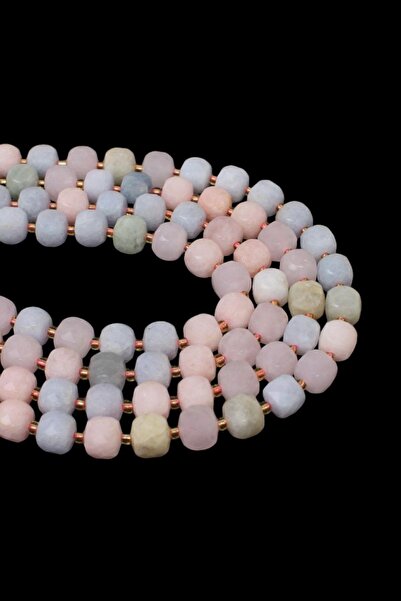 Dünya Doğal Taş 8X8 MM Morganite Stone Array - Design elegant și confortabil