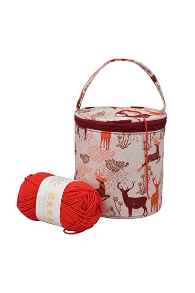 yumakça Yumak Çantası 13 x 14 Cm Mini Boy LE13 Geyik Desenli Organizer Çanta