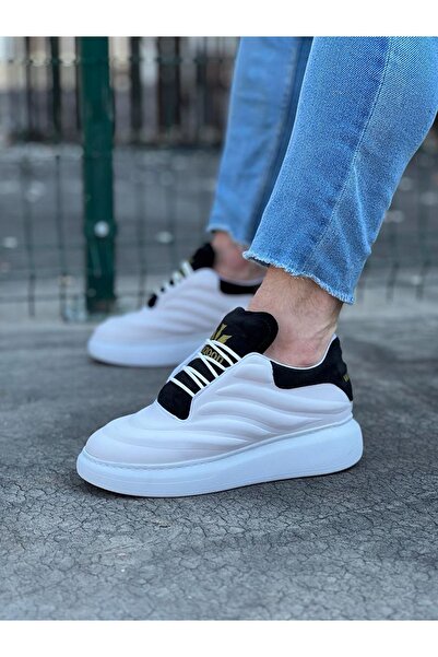Wagoon Wg094 Λευκά Μαύρα Ανδρικά Casual Παπούτσια