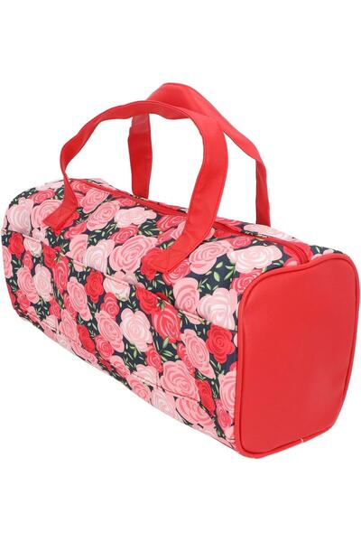 yumakça Örgü Çantası, Çok Amaçlı Çanta, Organizer Çanta | Kırmızı Gül Desenli...