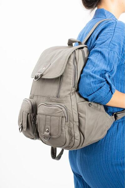 Baginn Rucsac de damă Y.S.Leather cu buzunare multiple, potrivit pentru utili...