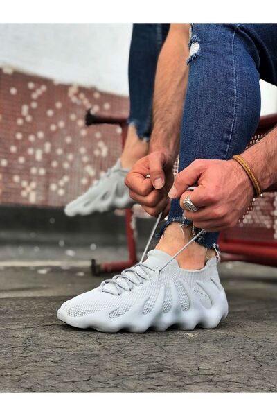 Wagoon WG300 Сірий трикотажний в'язаний підошва повсякденне взуття для чоловіків