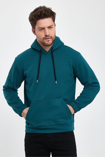 yakamor Ανδρικό φούτερ με κουκούλα με ελαστικό μανίκι