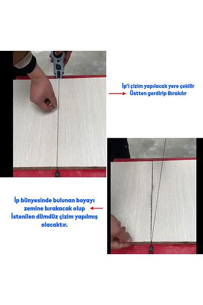 Badem10 Șuviță de desen vopsită cu recipient din plastic Șuviță de dulgher de construcție 30 de metri Vopsea cu cretă albastră