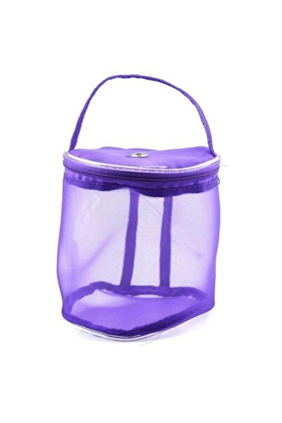 yumakça Şeffaf Yumak Çantası 13 x 14 Cm Mini Boy LE13 Mor Organizer Çanta