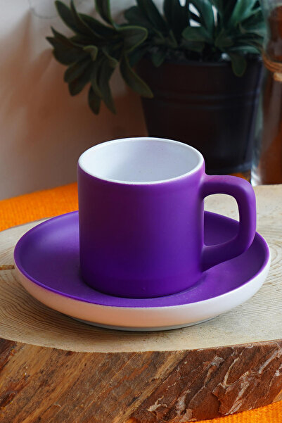 Genel Markalar Mor Renkli Türk Kahvesi Fincanı 100ml