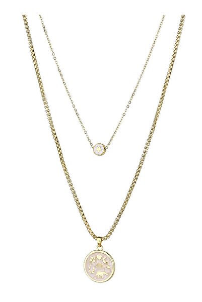 Klips Concept قلادة مزدوجة بتفاصيل ميدالية ونجوم