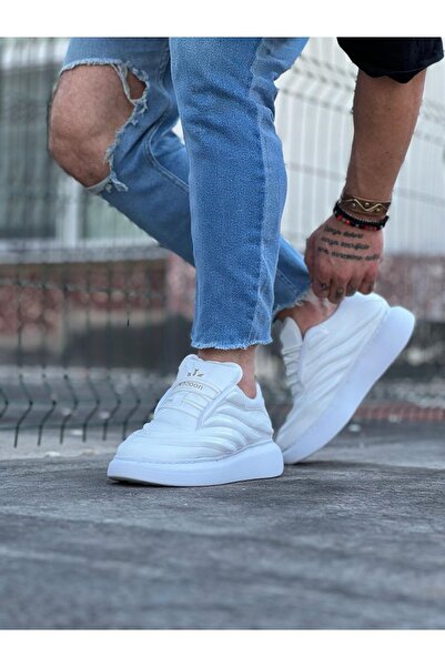 Wagoon Wg094 Λευκά ανδρικά λουστρίνια casual παπούτσια