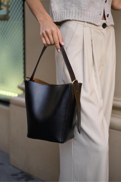 Madamra Čierna dámska taška do ruky a cez rameno Elenora