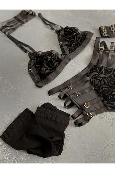 Gece İncisi Agnes Bra and Gaine Set