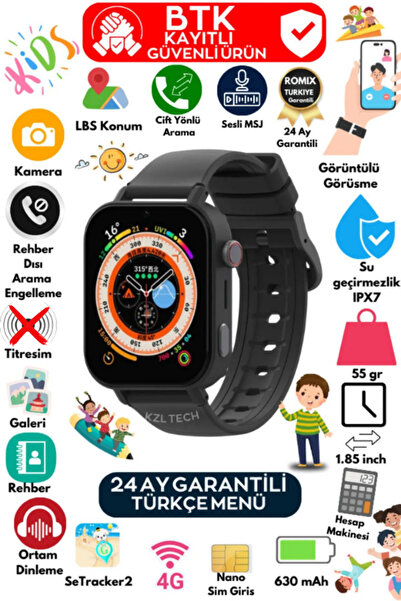 Maybax Sim Kartlı Akıllı Çocuk  Saati Romix  4G Konum Ortam Dinleme Arama Ses...