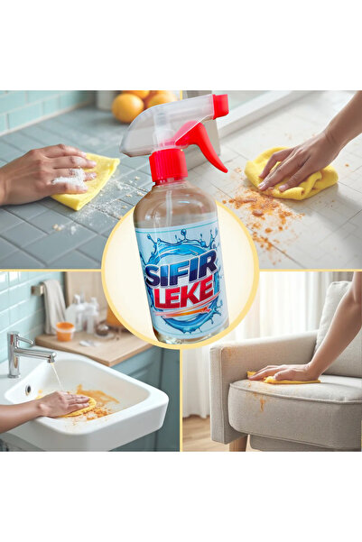 Sıfır Leke Çok Amaçlı Leke Çıkarıcı , Ultra Güçlü, 3 Etkili, Renksiz, Kokusuz