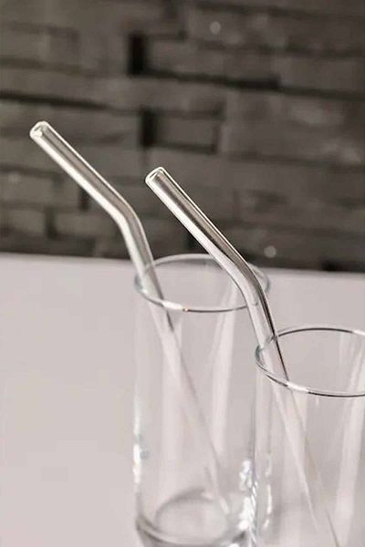 Royaleks Glass Straw 6 Pieces with Cleaning Brush
