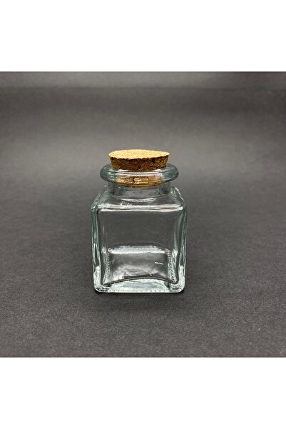 Ahsa Ticaret 3 ADET 40 CC CAM KARE KAVANOZ MANTAR TIPALI - 40 ML KÖŞELİ KAVANOZ