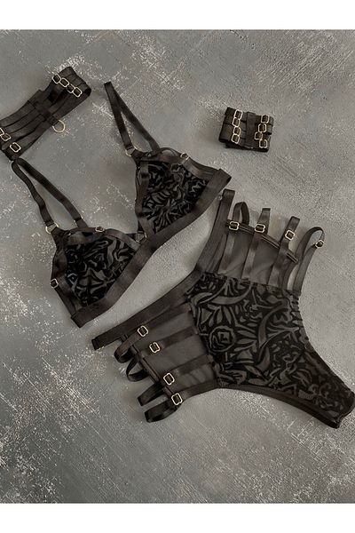 Gece İncisi Agnes Bra and Gaine Set