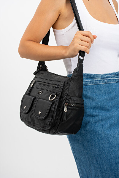 Baginn Geantă de umăr pentru femei Y.S.Leather - Crossbody, Vegan, 25*20 cm, ...