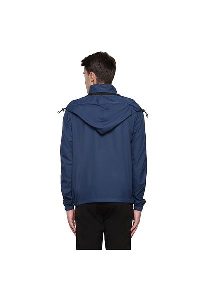 Nivia 2424 Polyester Dominator Windcheater Jacket (Navy Blue, XXL)  | For Men, Boys | Good for Cold
