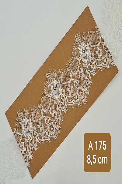 KARAASLAN A175 Beyaz Sakallı Kirpikli Dantel 8.5 Cm (3 MT)